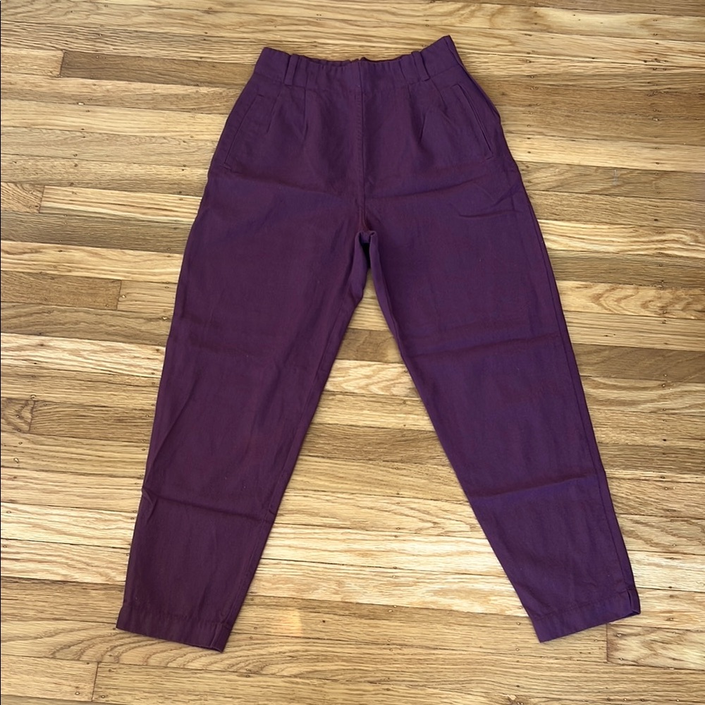 Burgundy Wool Pants